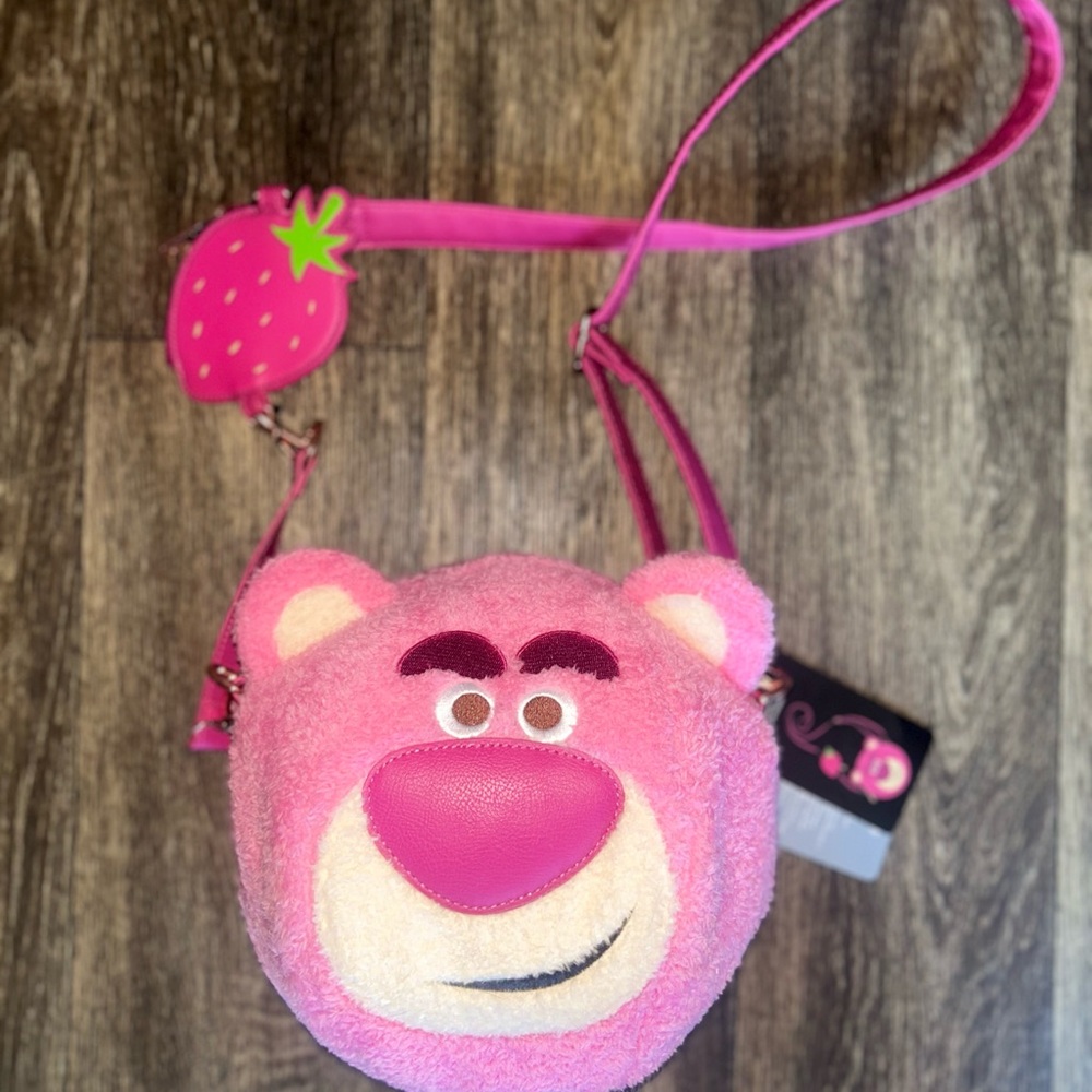 Loungefly Disney Parks Toy Story Lotso Scented Plush Crossbody Bag